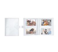 sourcing map 2 Pocket Clear Photo Album, 160 Slots 5 Inch Card Photo Scrapbook with Snap Closure Photo Albums for Photos Pictures Postcards Cards Protect Storage, Transparent