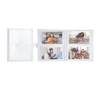 sourcing map 2 Pocket Clear Photo Album, 200 Slots 6 Inch Card Photo Scrapbook with Snap Closure Photo Albums for Photos Pictures Postcards Cards Protect Storage, Transparent
