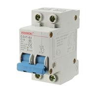 sourcing map 2 Poles 10A 400V Low-voltage Miniature Circuit Breaker Din Rail Mount DZ47-63 C10