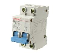 sourcing map 2 Poles 20A 400V Low-voltage Miniature Circuit Breaker Din Rail Mount DZ47-63 C20