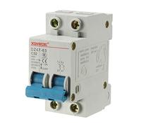sourcing map 2 Poles 32A 400V Low-voltage Miniature Circuit Breaker Din Rail Mount DZ47-63 C32
