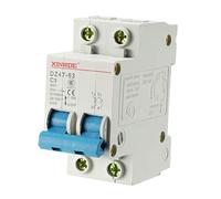 sourcing map 2 Poles 3A 230/400V Low-voltage Miniature Circuit Breaker Din Rail Mount DZ47-63 C3