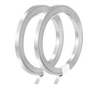 sourcing map 2 Roll 10 Meter Nickel-Plated Steel Strip, Connecting Plate Steel Tape for Battery and Spot Welding, 3x0.1mm(WxT)
