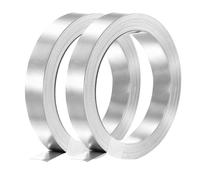 sourcing map 2 Roll 10 Meter Nickel-Plated Steel Strip, Connecting Plate Steel Tape for Battery and Spot Welding, 10x0.1mm(WxT)