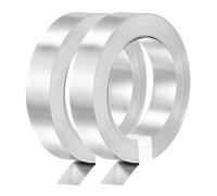 sourcing map 2 Roll 10 Meter Nickel-Plated Steel Strip, Connecting Plate Steel Tape for Battery and Spot Welding, 15x0.15mm(WxT)