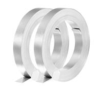 sourcing map 2 Roll 10 Meter Nickel-Plated Steel Strip, Connecting Plate Steel Tape for Battery and Spot Welding, 10x0.2mm(WxT)