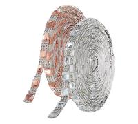 sourcing map 2 Roll 3 Yard 8mm Self Adhesive Crystal Rhinestone Diamond Ribbon 2 Style Bling Stickers for Crafts Project,Birthday Decoration White Champagne