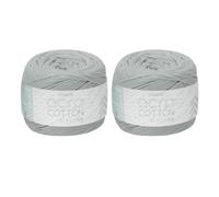 sourcing map 2 Roll Cotton Crochet Yarn, 1.5mm x 164 Yards Macrame Cord Braided Cotton Rope Twine String for Crochet Bag Knitting Crafts Wall Plant Hanging Gift Wrapping, Gray