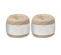 sourcing map 2 Roll Cotton Crochet Yarn, 1.5mm x 164 Yards Macrame Cord Braided Cotton Rope Twine String for Crochet Bag Knitting Crafts Wall Plant Hanging Gift Wrapping, Cream