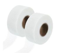 sourcing map 2 Roll Drywall Joint Tape, 2" x 148Ft Self-Adhesive Fiberglass Cement Board Mesh Tape, Crack Patch Fabric for Wall Sheetrock Ceiling Crack Repairing Strengthening, White