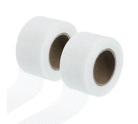 sourcing map 2 Roll Drywall Joint Tape, 2" x 66Ft Self-Adhesive Fiberglass Cement Board Mesh Tape, Crack Patch Fabric for Wall Sheetrock Ceiling Crack Repairing Strengthening, White