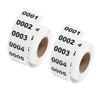 sourcing map 2 Roll Inventory Number Sticker, 0001-1000 Consecutive Numbered Labels Self Adhesive Waterproof Labels Tag for Storage Classification Supplies (1.6x0.8 Inch)