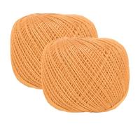 sourcing map 2 Rolls 164 Yards Size 3 Orange Pearl Cotton Crochet Thread Lace Weight Yarn Tatting Thread for Crocheting Knitting Embroidery Sewing
