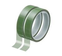 sourcing map 2 Rolls High Temperature Masking Tape 4/5" x108ft(20mmx33m) 0.05mm Thick PET Film Silicone Adhesive Heat Resistant Tapes for Heat Press Anodizing Circuit Board, Grass Green