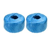 sourcing map 2 Rolls Polyester Nylon Plastic Rope Twine, 100m/328ft Nylon Cord Household Bundled Polypropylene Twine Yarn for Household Gardening Tying Binding Garden Crafts, Blue