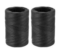 sourcing map 2 Rolls Raffia Paper Ribbon Bulk,1/4 Inch Wide 110 Yards Black Twine String Paper Yarn for DIY Craft Weaving, Decoration, Gift Wrapping