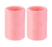 sourcing map 2 Rolls Raffia Paper Ribbon Bulk,1/4 Inch Wide 110 Yards Dark Pink Twine String Paper Yarn for DIY Craft Weaving, Decoration, Gift Wrapping