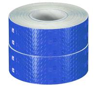 sourcing map 2 Rolls Reflective Tape 1" x33ft Adhesive Night Safety Warning Tapes Outdoor Bicycle Adhesive Reflector Stickers for Vehicles Trailers Trucks Bike Cars Signs, Blue