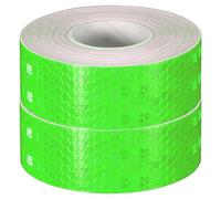 sourcing map 2 Rolls Reflective Tape 1" x33ft Adhesive Night Safety Warning Tapes Outdoor Bicycle Adhesive Reflector Stickers for Vehicles Trailers Trucks Bike Cars Signs, Grass Green