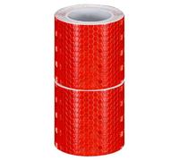 sourcing map 2 Rolls Reflective Tape 2" x10ft Adhesive Night Safety Warning Tapes Outdoor Bicycle Adhesive Reflector Stickers for Vehicles Trailers Trucks Bike Cars Signs, Red