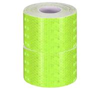 sourcing map 2 Rolls Reflective Tape 2" x33ft Adhesive Night Safety Warning Tapes Outdoor Bicycle Adhesive Reflector Stickers for Vehicles Trailers Trucks Bike Cars Signs, Fluorescent Green
