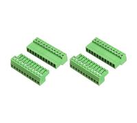 sourcing map 2 Set 11 Pin 3.5mm Pitch PCB Mount Screw Terminal Block Connector, Right Angle Pluggable Plugs for DIY Electronics Audio Power Modules 26-16AWG Cable