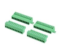sourcing map 2 Set 11 Pin Screw Terminal Block Connector,3.81mm/0.15 Inch Pitch Male & Female PCB Mount Screw Terminal 300V 8A Green Terminal Block Connector for Home Electronic Project