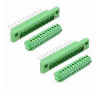 sourcing map 2 Set 12-Pin 5.08mm Pitch Pluggable Screw Terminal Block Connectors, PA66 300V 10A Through-Wall PCB Terminal Connectors for DIY Electronics Automation Power Modules, 22-12AWG Cable