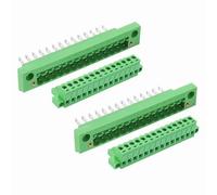 sourcing map 2 Set 14-Pin 5.08mm Pitch Pluggable Screw Terminal Block Connectors, PA66 300V 10A Through-Wall PCB Terminal Connectors for DIY Electronics Automation Power Modules, 22-12AWG Cable