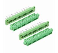 sourcing map 2 Set 20-Pin 3.5mm Pitch Pluggable Screw Terminal Block Connectors, PA66 300V 8A Through-Wall PCB Terminal Connectors for DIY Electronics Automation Power Modules, 22-12AWG Cable