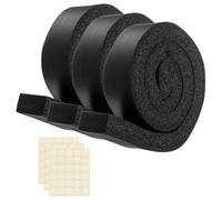 sourcing map 2 Set 3.28ft Foam Seal Strip, 1 Inch Width x 2 Inch Thick Weather Stripping Foam Insulation Tape, High Density Air Conditioner Open Cell Foams Seal Tape for Doors, Windows, Black