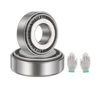 sourcing map 2 Set 30202 Tapered Roller Bearing Cone and Cup Set, 15mm Bore x 35mm OD x 11.75mm Width Bearing Steel Wheel Bearings Set with Gloves