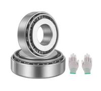 sourcing map 2 Set 30205 Tapered Roller Bearing Cone and Cup Set, 25mm Bore x 52mm OD x 16.25mm Width Bearing Steel Wheel Bearings Set with Gloves