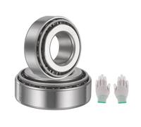 sourcing map 2 Set 32004X Tapered Roller Bearing Cone and Cup Set, 20mm Bore x 42mm OD x 15mm Width Bearing Steel Wheel Bearings Set with Gloves