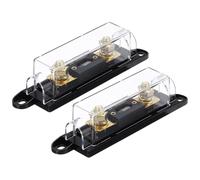 sourcing map 2 Set 350 A 32 V ANL Fuse Holder Kit 350 A Fuse 0/2/4/8 Gauge AWG Inline Fuse Block Fuse Box Automotive Fuse Block for Radio Audio Inverter Amplifier