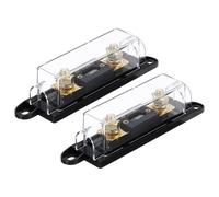 sourcing map 2 Set 40 A 32 V ANL Fuse Holder Kit 40 A Fuse 0/2/4/8 Gauge AWG Inline Fuse Block Fuse Box Automotive Fuse Block for Radio Audio Inverter Amplifier