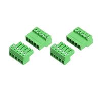 sourcing map 2 Set 5 Pin 3.81mm Pitch PCB Mount Screw Terminal Block Connector, Right Angle Pluggable Plug for DIY Electronics Audio Power Modules 26-16AWG Cable