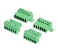 sourcing map 2 Set 6 Pin Screw Terminal Block Connector,3.5mm/0.14 Inch Pitch Male & Female PCB Mount Screw Terminal 300V 8A Green Terminal Block Connector for Home Electronic Project