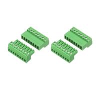 sourcing map 2 Set 8 Pin 3.5mm Pitch PCB Mount Screw Terminal Block Connector, Right Angle Pluggable Phoenix Plug for DIY Electronics Audio Power Modules 26-16AWG Cable