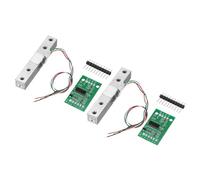 sourcing map 2 Set Digital Load Cell Weight Sensor 10KG + HX711 Module Weighing Sensor 24 Bit Precision A/D Dual-Channel 20x33mm for DIY Portable Electronic Kitchen Scale Kit