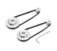 sourcing map 2 Set GT-2 Synchronous Wheel 20&48 Teeth 6.35mm Bore, Aluminum Alloy Timing Pulley Wheel with 2Pcs Length 200mm, Width 6mm Belt for 3D Printer, CNC Machine (20-48T-6.35B-6)