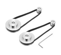sourcing map 2 Set GT-2 Synchronous Wheel 20&60 Teeth 8mm Bore, Aluminum Alloy Timing Pulley Wheel with 2Pcs Length 280mm, Width 6mm Belt for 3D Printer, CNC Machine (20-60T-8B-6)