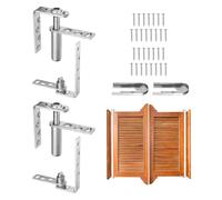 sourcing map 2 Set Heavy Duty Saloon Door Hinges, Self-Return Cafe Door Hinge 304 Stainless Steel Swinging Doors Hardware for 22mm Thick Doors, MID, 16.5lbs Load Bearing