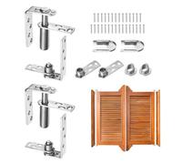 sourcing map 2 Set Heavy Duty Saloon Door Hinges, Self-Return Cafe Door Hinge 304 Stainless Steel Swinging Doors Hardware for 30mm Thick Doors, Big, 22lbs Load Bearing