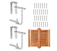 sourcing map 2 Set Heavy Duty Saloon Door Hinges, Self-Return Cafe Door Hinge 304 Stainless Steel Swinging Doors Hardware for 16mm Thick Doors, MIN, 11lbs Load Bearing