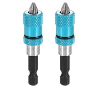 sourcing map 2 Set Magnetic Screwdriver Bit Holders 3 Inch CR-V Steel Torsion Impact Bit Holder Kits Quick Release Extension Adapter with 1/4 Inch Hex Shank for Industry Home Auto, Blue Black