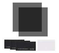 sourcing map 2 Set Polarized Film, 5 x 5 Inch Universal Adhesive Polarized Sheets Linear Polarizing Filter with Cleaning Kit Scraper for LCD Screen Repair Physics Education (120x120mm)