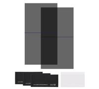sourcing map 2 Set Polarized Film, 6.8" Adhesive Polarized Sheets Linear Polarizing Filter with Cleaning Kit Scraper for LCD Screen Repair Physics Education, 0 Degree