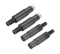 sourcing map 2 Set S-Video DIN Mini Socket 4 Pin Signal Transmission Mini Din Plug for TV DVD Computer Player(PS/2 Male and Female Plug)