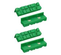 sourcing map 2 Set Vise Jaw Pads 4" Rubber Magnetic Vise Soft Jaws Standard Anti-Scratches Vice Covers Tools for DIY Making Woodworking Clamping Plumbing, Green